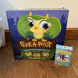 Kids game bundle- peek a hoot and alphabet slap jack